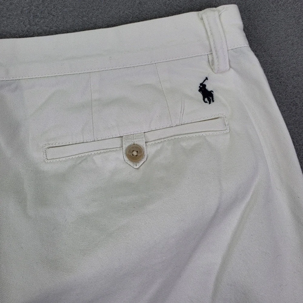 Polo Ralph Lauren Chino Pants Classic Fit White 35x32 Cotton Twill Flat Front